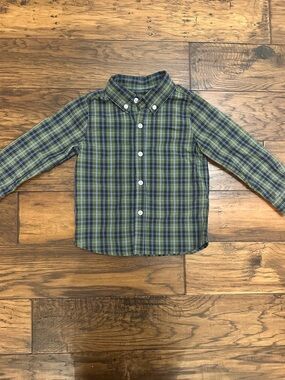 EUC Hollis Baker Boys' Plaid Button-Down Shirt